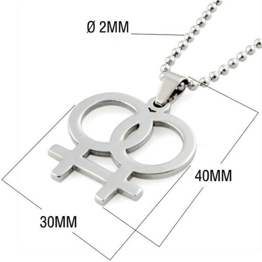 Lesbian Pride Necklace lgbt+, lgbtq, merch, necklace, paint, pendant, pendant necklace necklaces thepridecolors