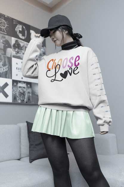Choose Love | LGBT+ Merch | Unisex Lesbian Pride Sweatshirt