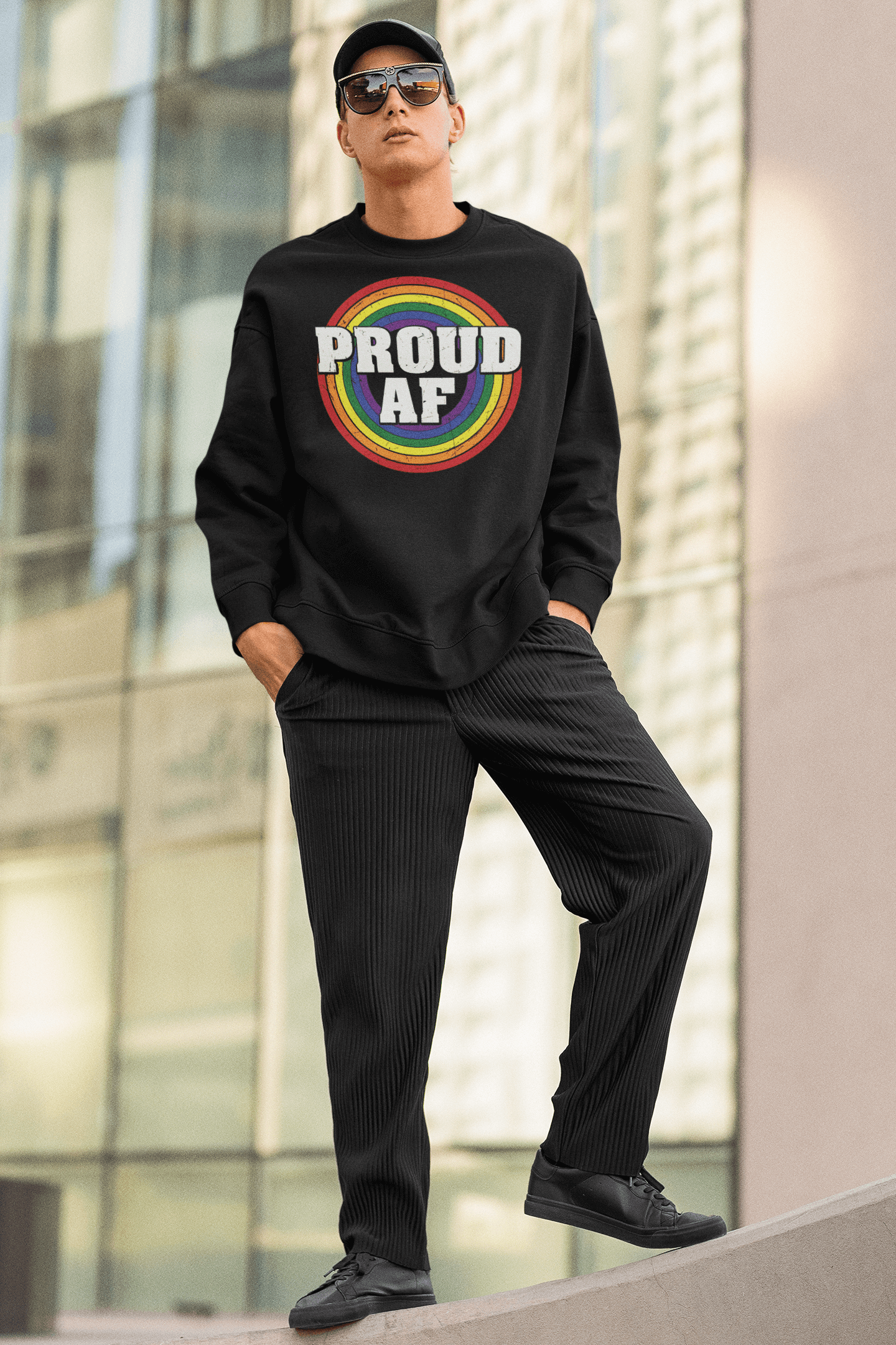 Proud AF | LGBT+ Merch | Gay Pride Unisex Sweatshirt