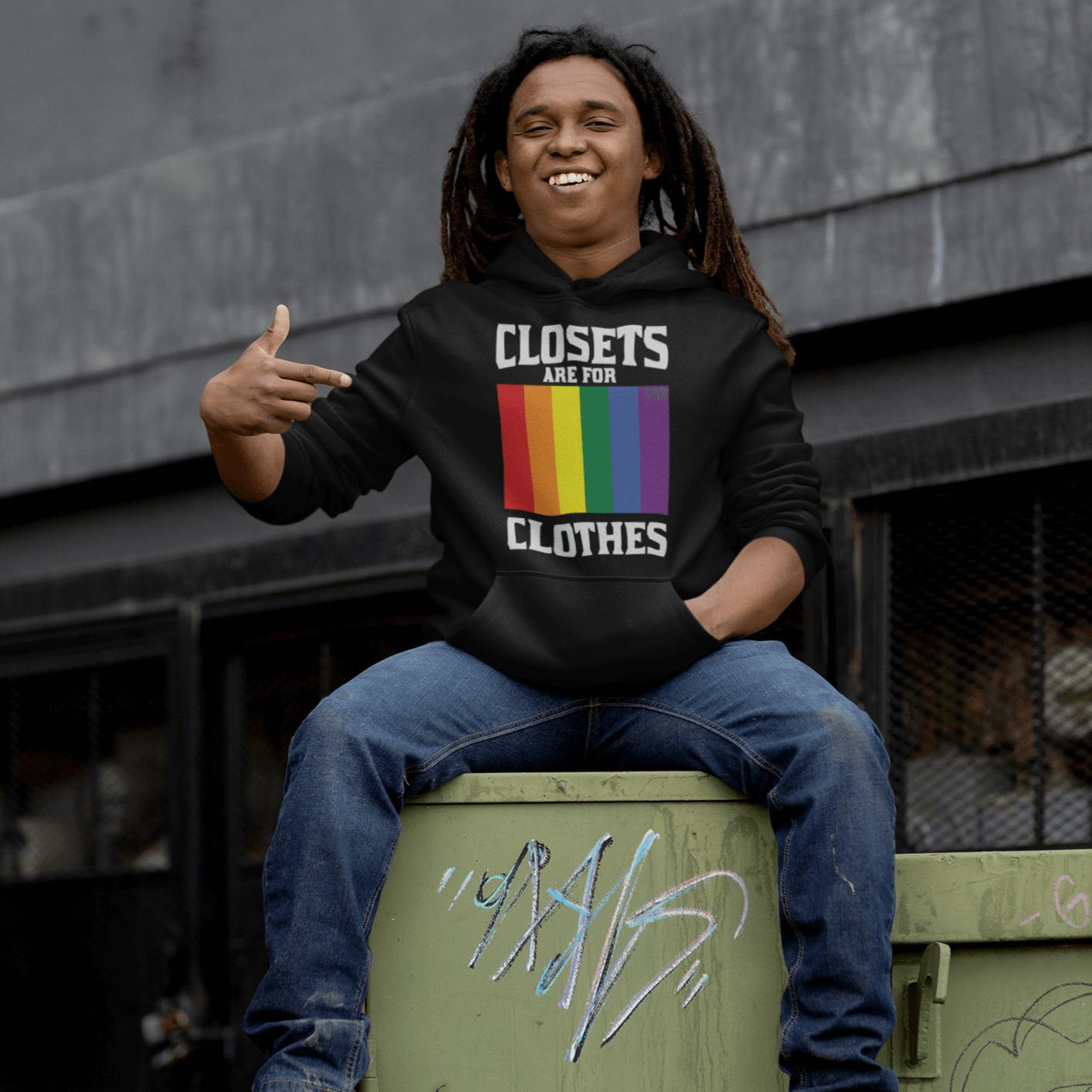 Closets Are For Clothes | LGBT+ Merch | Gay Pride Unisex Hoodie