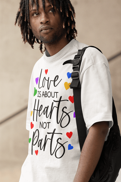 Love Is Not About Parts | LGBT+ Merch | Unisex Pride T-Shirt