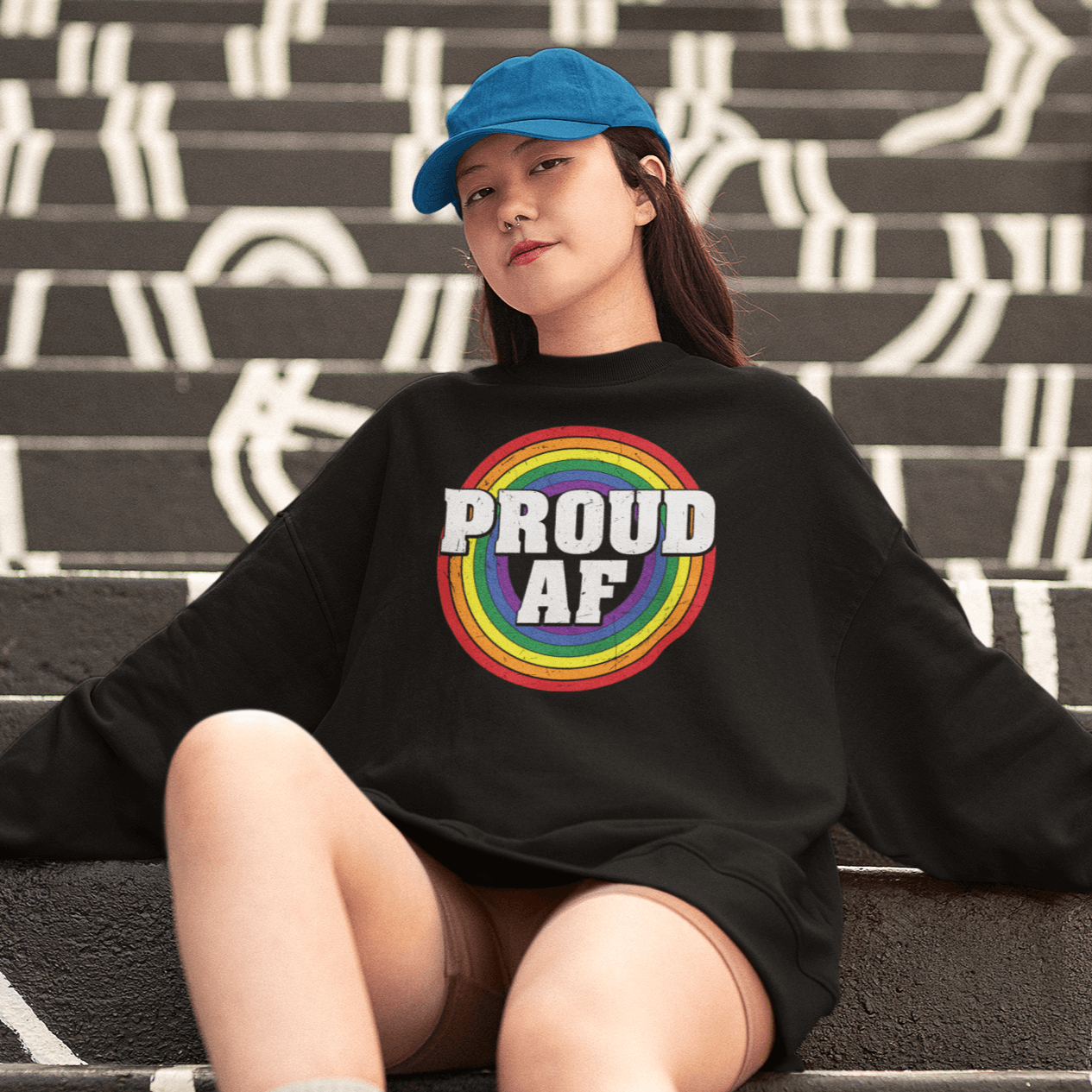 Proud AF | LGBT+ Merch | Gay Pride Unisex Sweatshirt