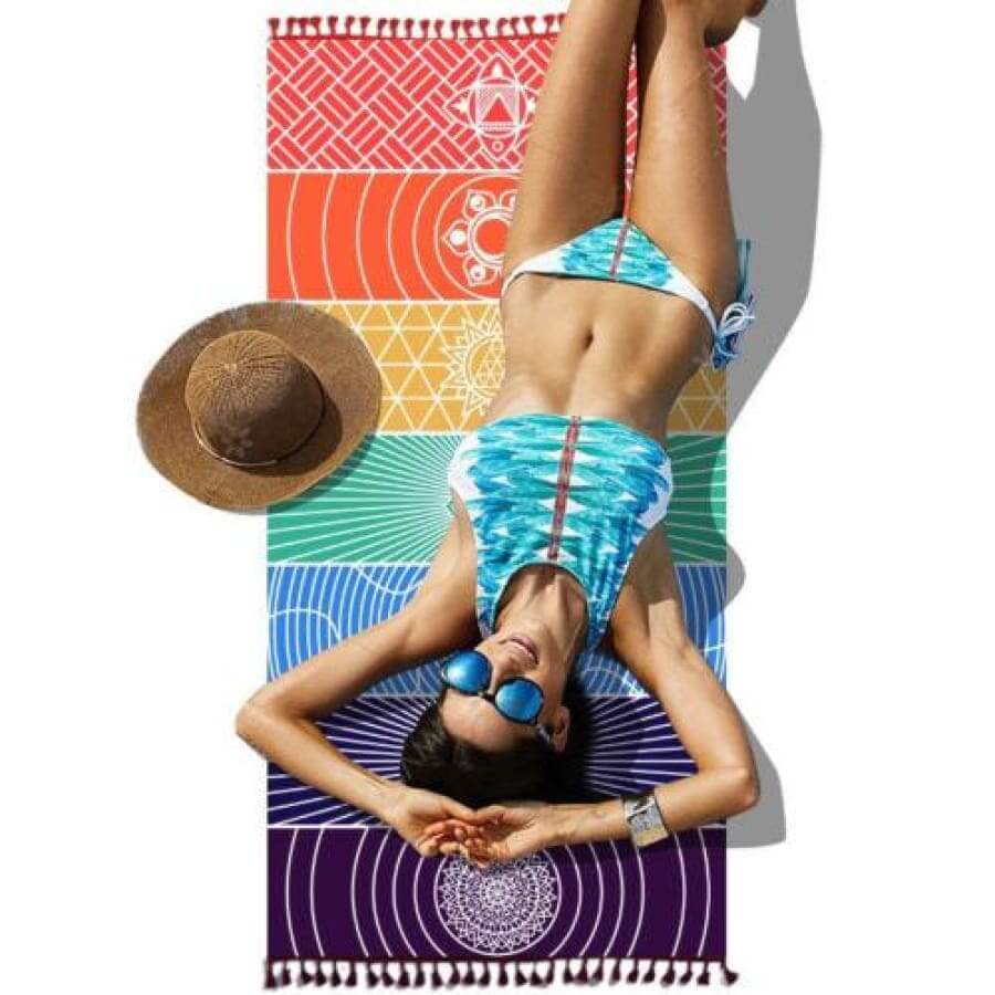 Pride Rainbow Chakra Tapestry mat, merch, tapestry, towel  thepridecolors