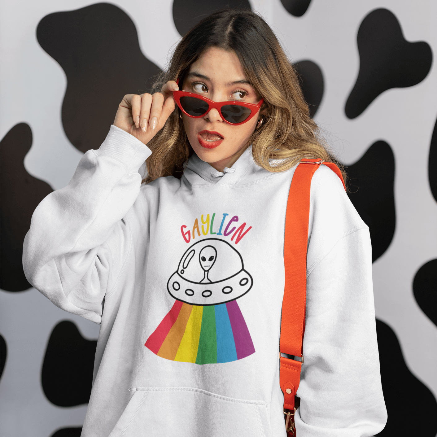 Gaylien Rainbow Hoodie | LGBT+ Merch | Unisex Gay Pride Hoodie