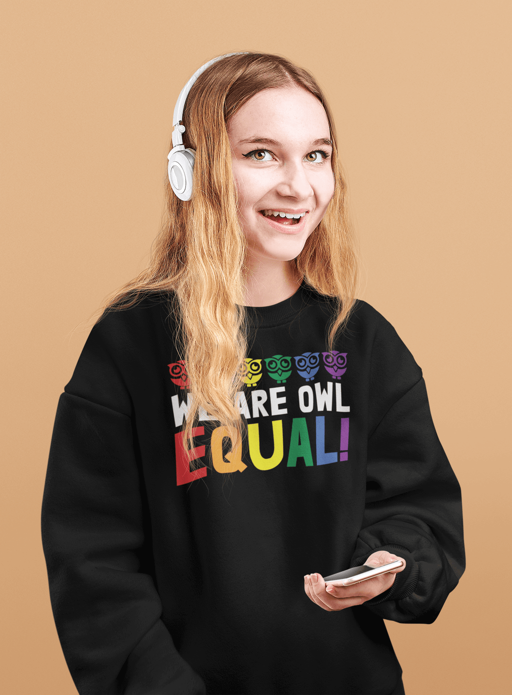 We're Owl Equal | LGBT+ Merch | Funny Gay Pride Unisex Sweatshirt