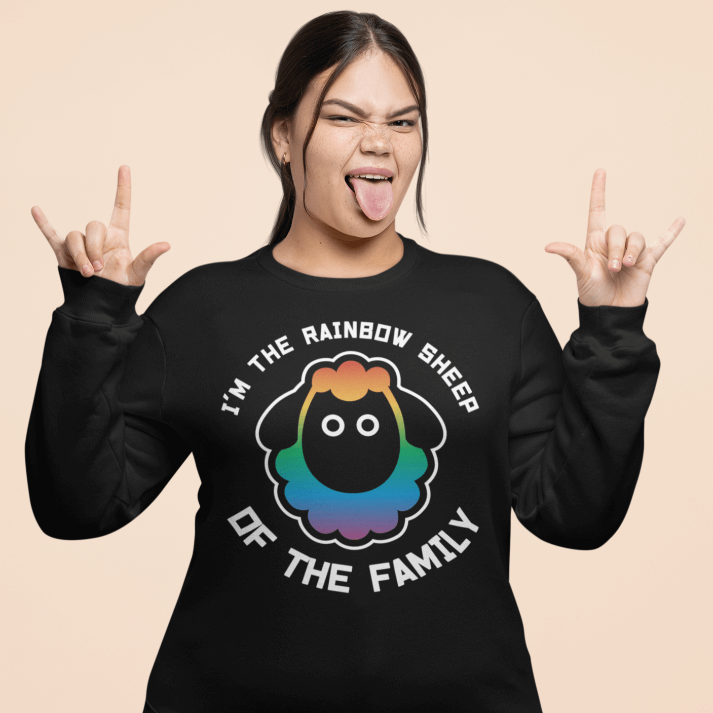 I'm The Rainbow Sheep Of The Family | LGBT+ Merch | Unisex Pride Sweatshirt sweat, sweatshirt Sweatshirts thepridecolors