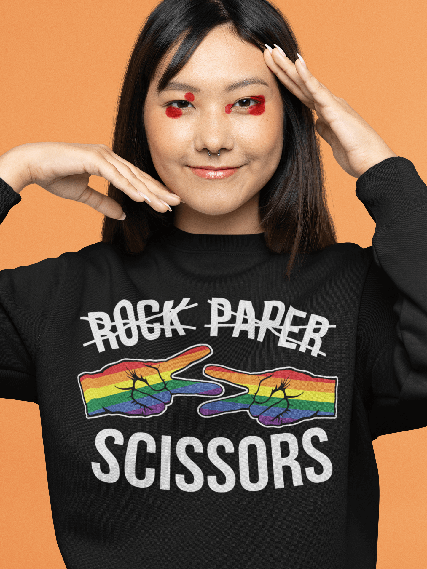Rock, Paper, Scissors | LGBT+ Merch | Lesbian Pride Unisex Sweatshirt