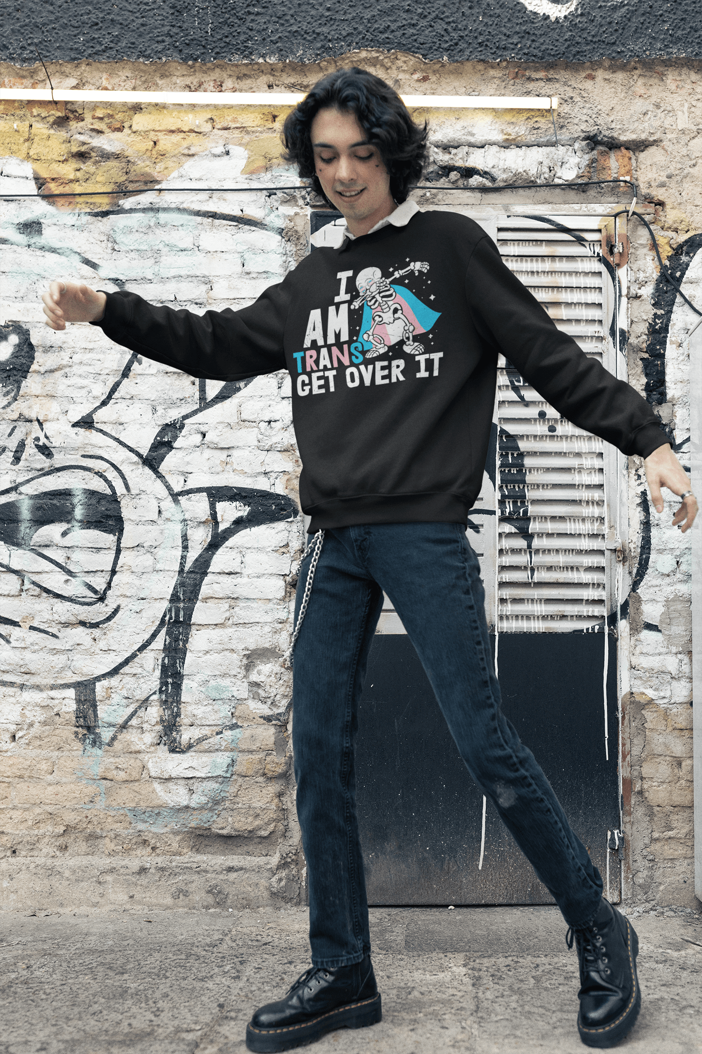 I'm Trans, Get Over It! | LGBT+ Merch | Transgender Pride Unisex Sweatshirt