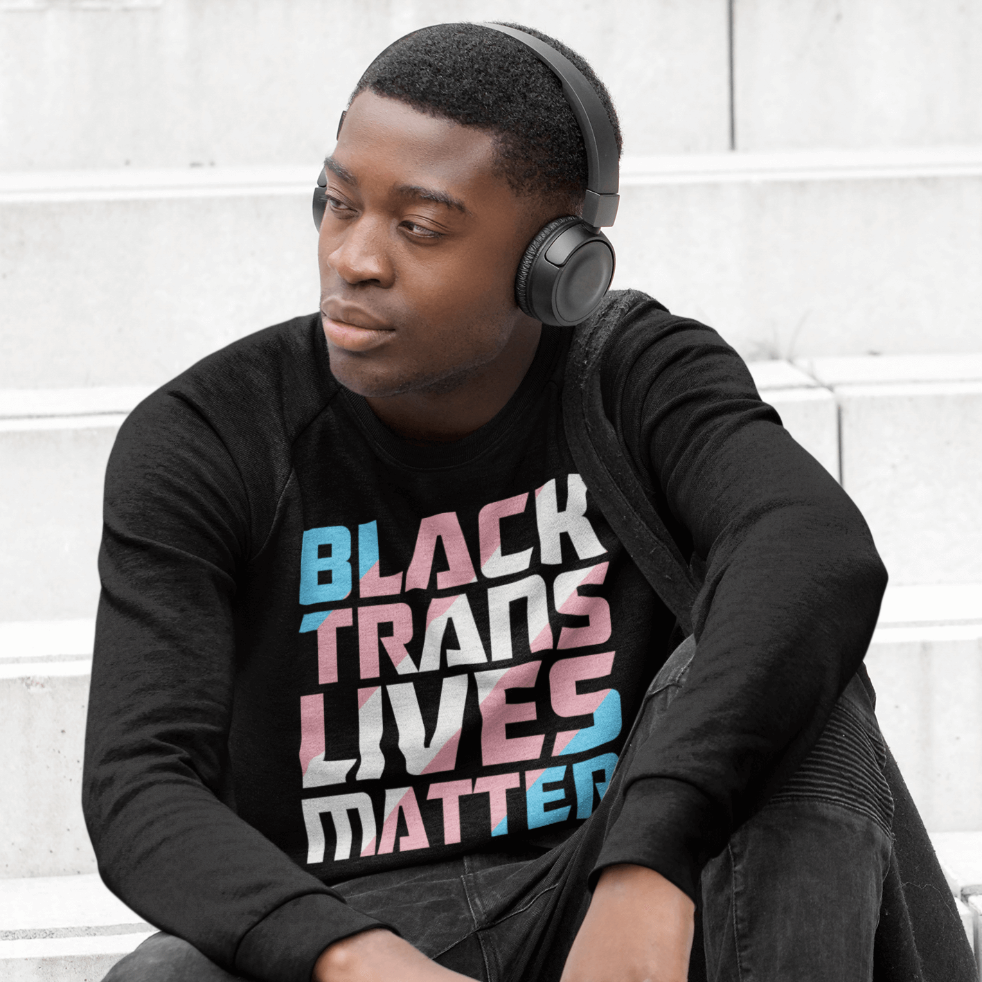 Black Trans Lives Matter | LGBT+ Merch | Transgender Pride Unisex Sweatshirt