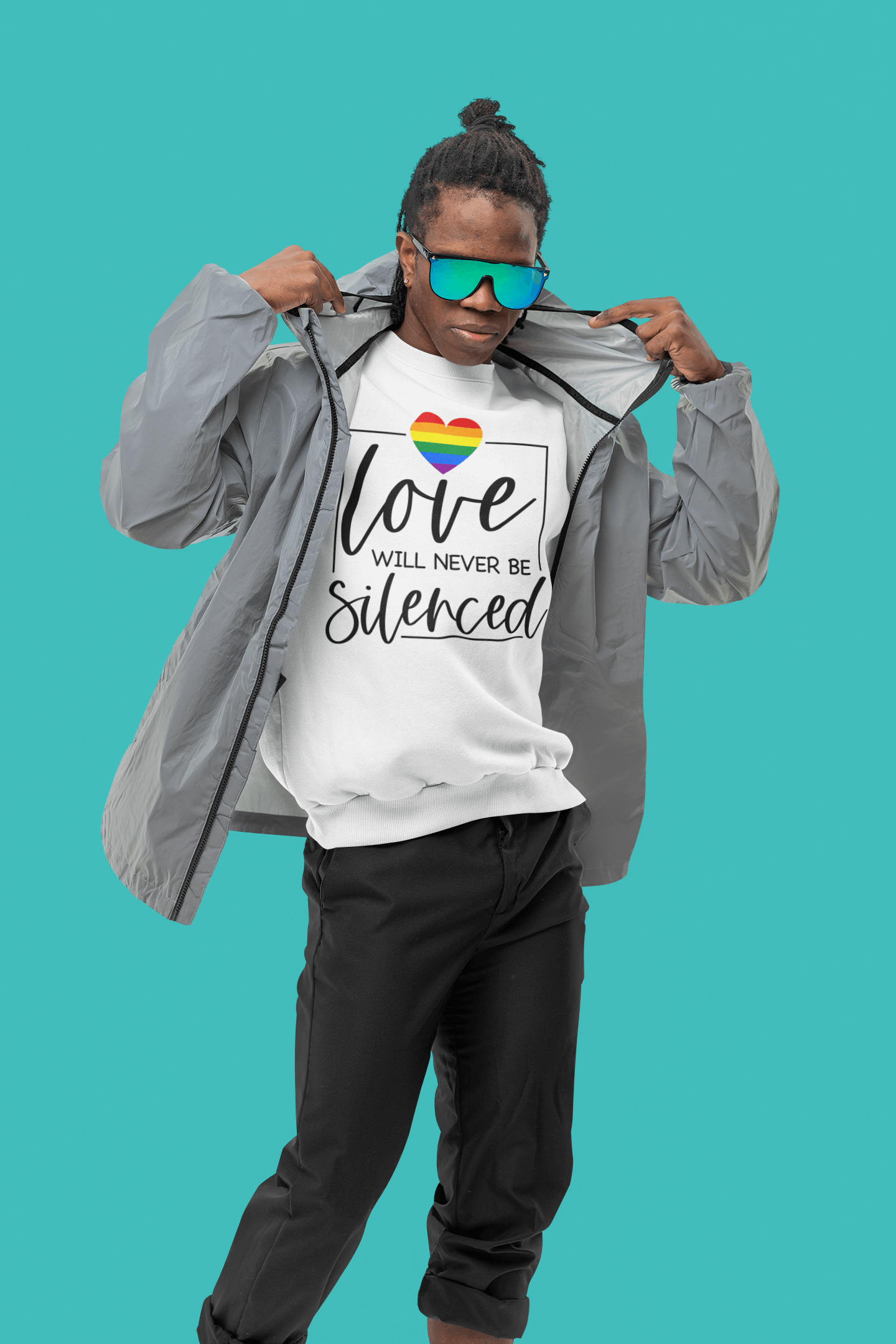 Love Will Never Be Silenced | LGBT+ Merch | Unisex Gay Pride Sweatshirt