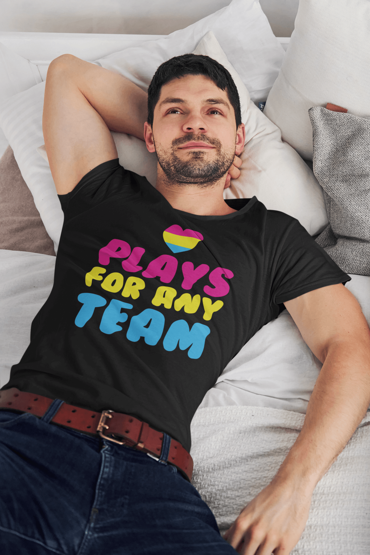 Plays For Any Team | LGBT+ Merch | Pansexual Pride Unisex T-Shirt