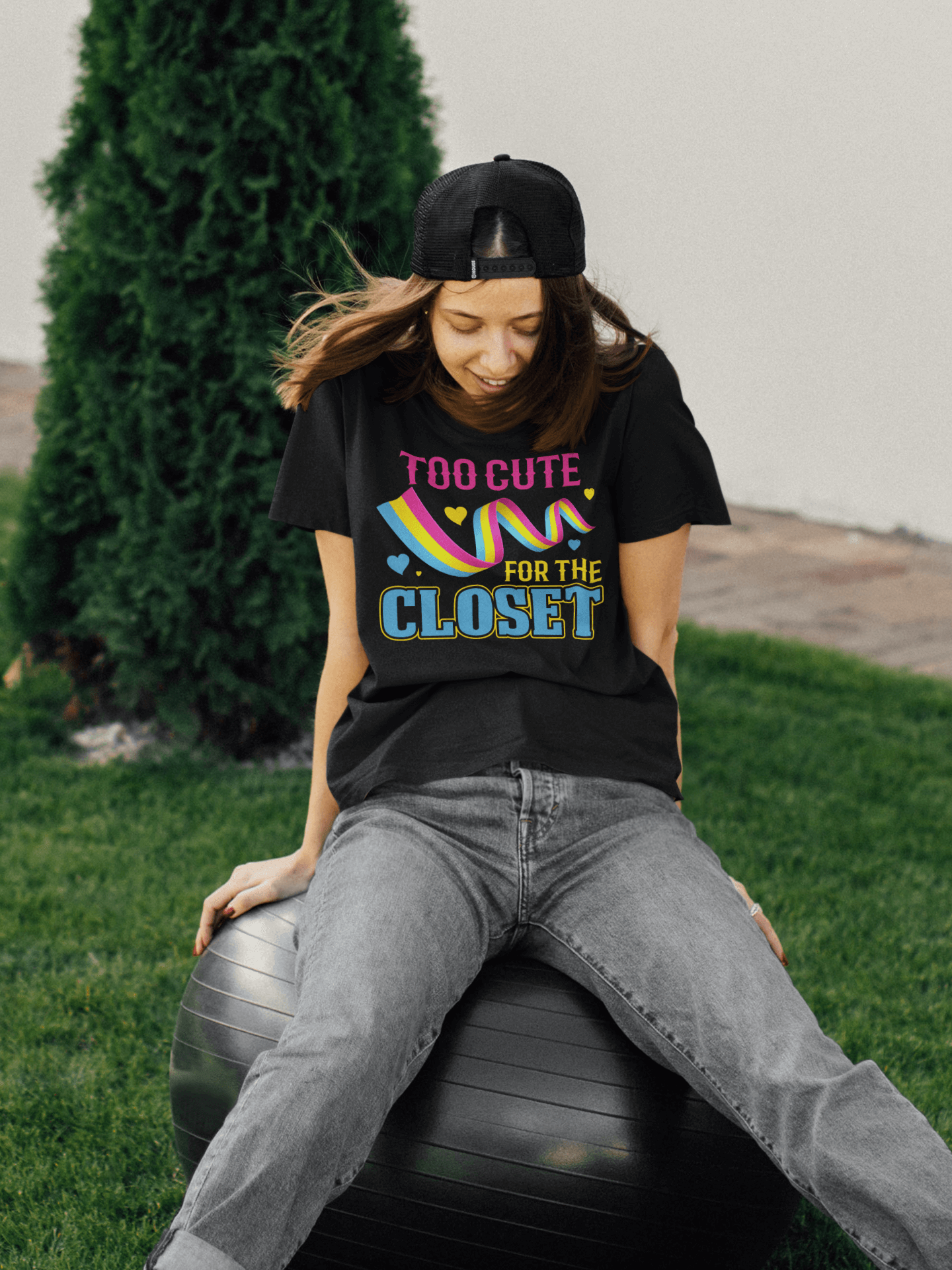 Too Cute For The Closet | LGBT+ Merch | Pansexual Pride Unisex T-Shirt