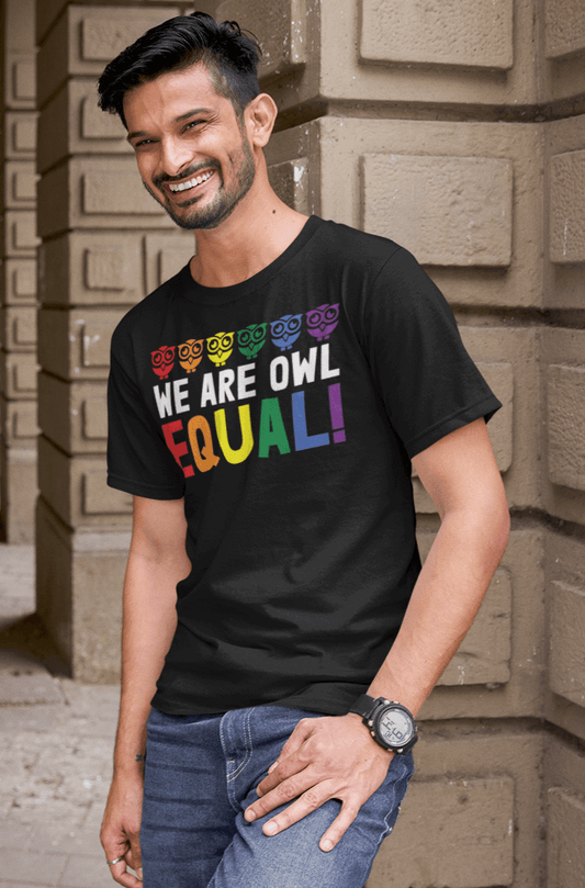 We're Owl Equal | LGBT+ Merch | Funny Gay Pride Unisex T-Shirt