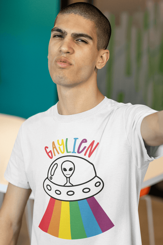 Gaylien Rainbow T-shirt | LGBT+ Merch | Unisex Gay Pride T-Shirt