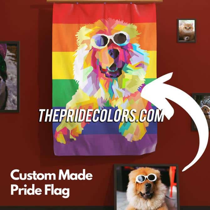 Your Face Painted On A Pride Flag - Handmade Pride Art Flag Els PW 9885, flag, flags, merch, paint, painting, pride, pride paint, rainbow, square  thepridecolors